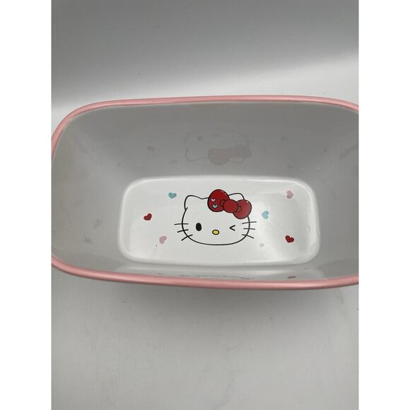 Hello Kitty Sanrio Valentines Day Hearts Love Ceramic Baking Loaf Pan NEW - Picture 8 of 10